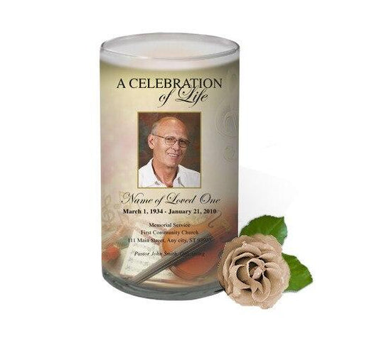 Harmony Personalized Glass Memorial Candle - Celebrate Prints