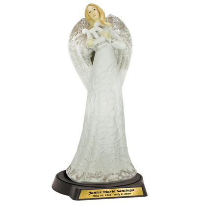 Harp Lighted Memorial Angel Figurine - Celebrate Prints