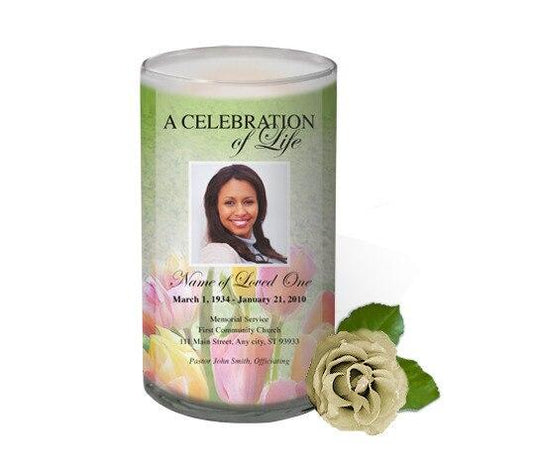 Harvest Personalized Glass Memorial Candle - Celebrate Prints
