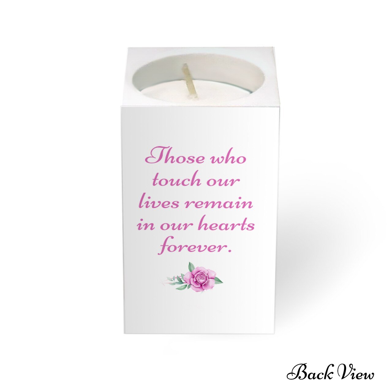 Heart Personalized Mini Memorial Tea Light Candle Holder - Celebrate Prints