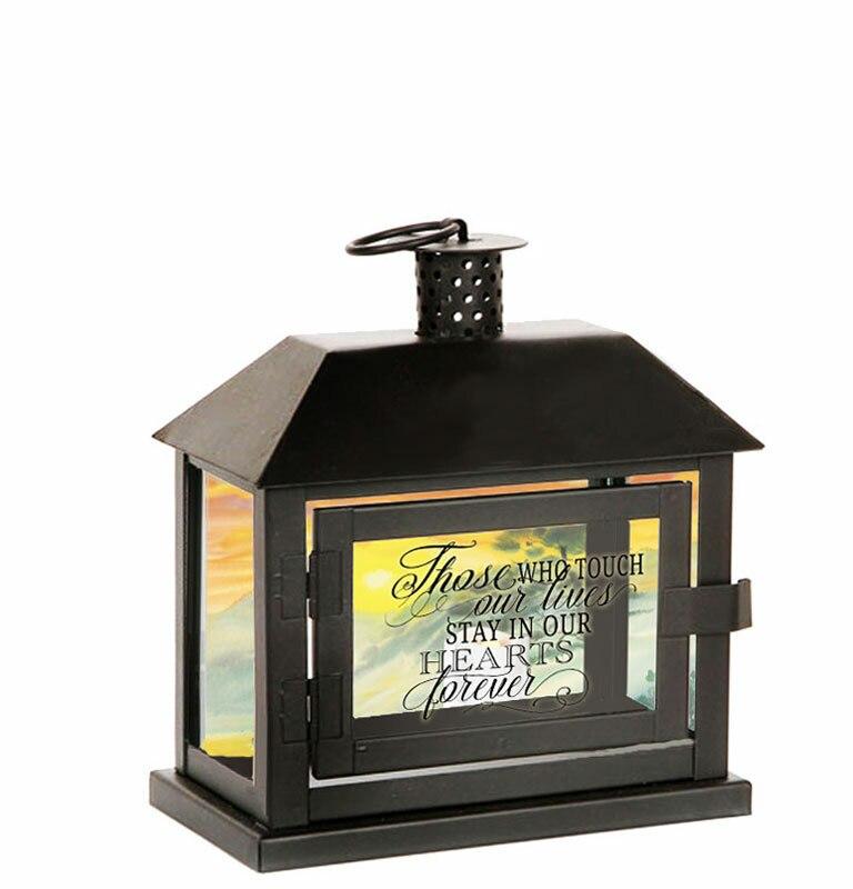 Hearts Forever Memorial Lantern With LED Votive Candle - Celebrate Prints