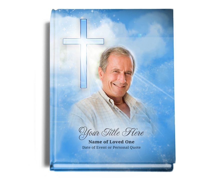 Heaven Perfect Bind Memorial Funeral Guest Book - Celebrate Prints