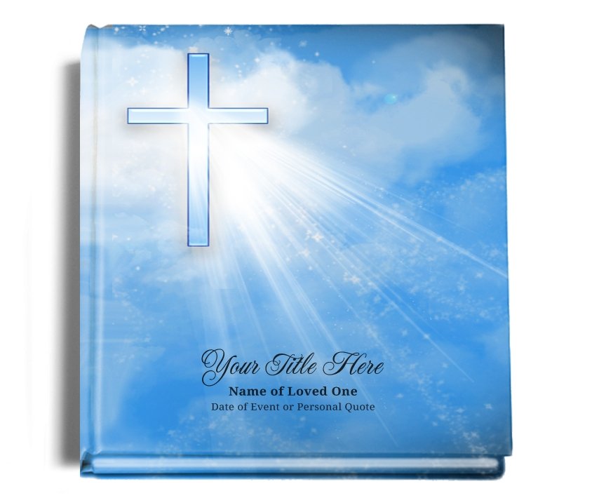 Heaven Perfect Bind Memorial Funeral Guest Book - Celebrate Prints