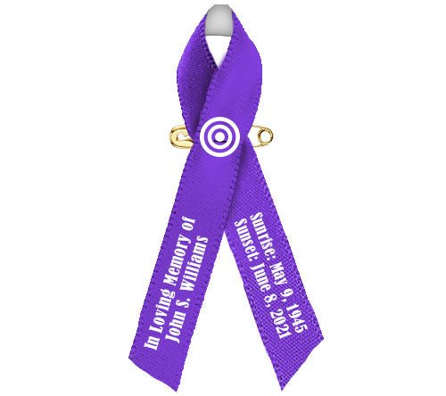 Hodgkin Lymphoma Cancer Ribbon (Violet) - Pack of 10 - Celebrate Prints