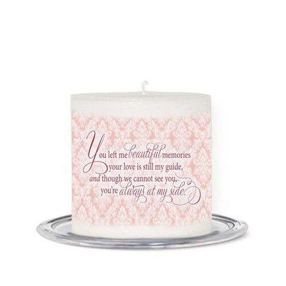 Honor Her Spirit Personalized Small Wax Memorial Candle - Celebrate Prints