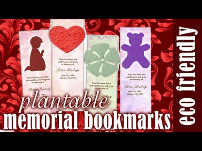 Balloon Plantable Memorial Bookmark (Pack of 12)
