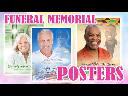 Baseball Funeral Memorial Poster