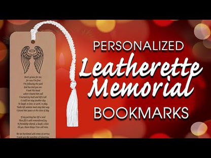 Leatherette Memorial Poem Bookmark Cry For Me No More