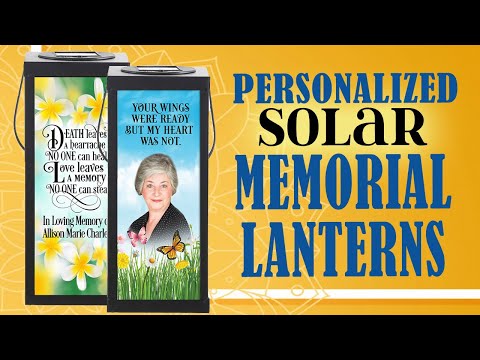 Plumeria Solar Powered Memorial Lantern