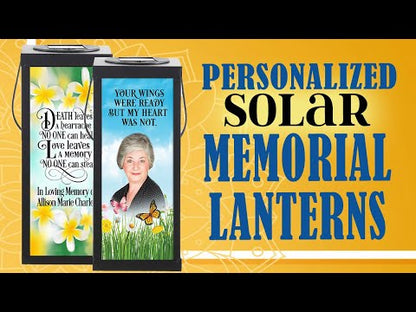 Watercolor Photo Solar Powered Memorial Lantern