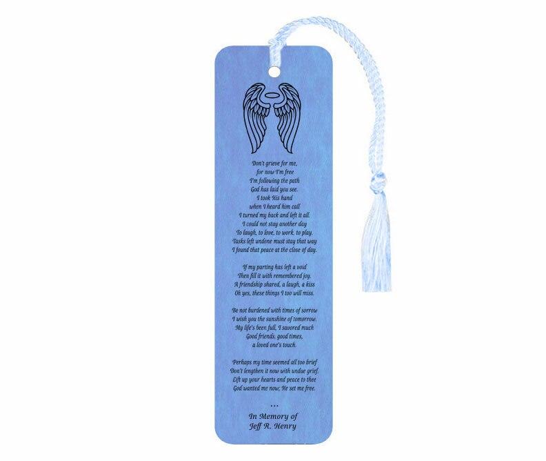 I'm Free Leatherette Memorial Scripture Bookmark - Celebrate Prints