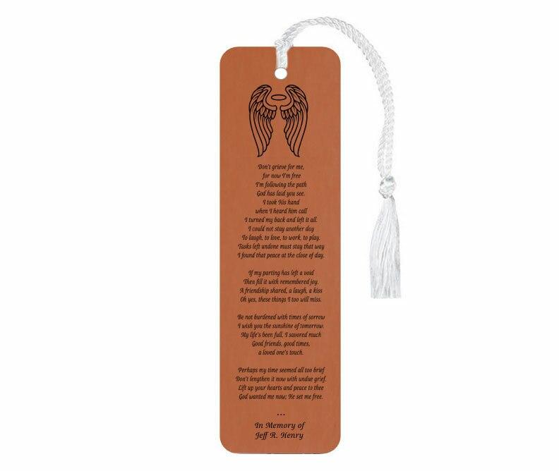 I'm Free Leatherette Memorial Scripture Bookmark - Celebrate Prints