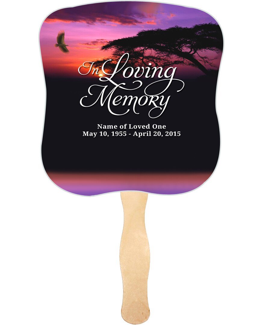 Imagine Memorial Fan With Wooden Handle (Pack Of 10) - Celebrate Prints
