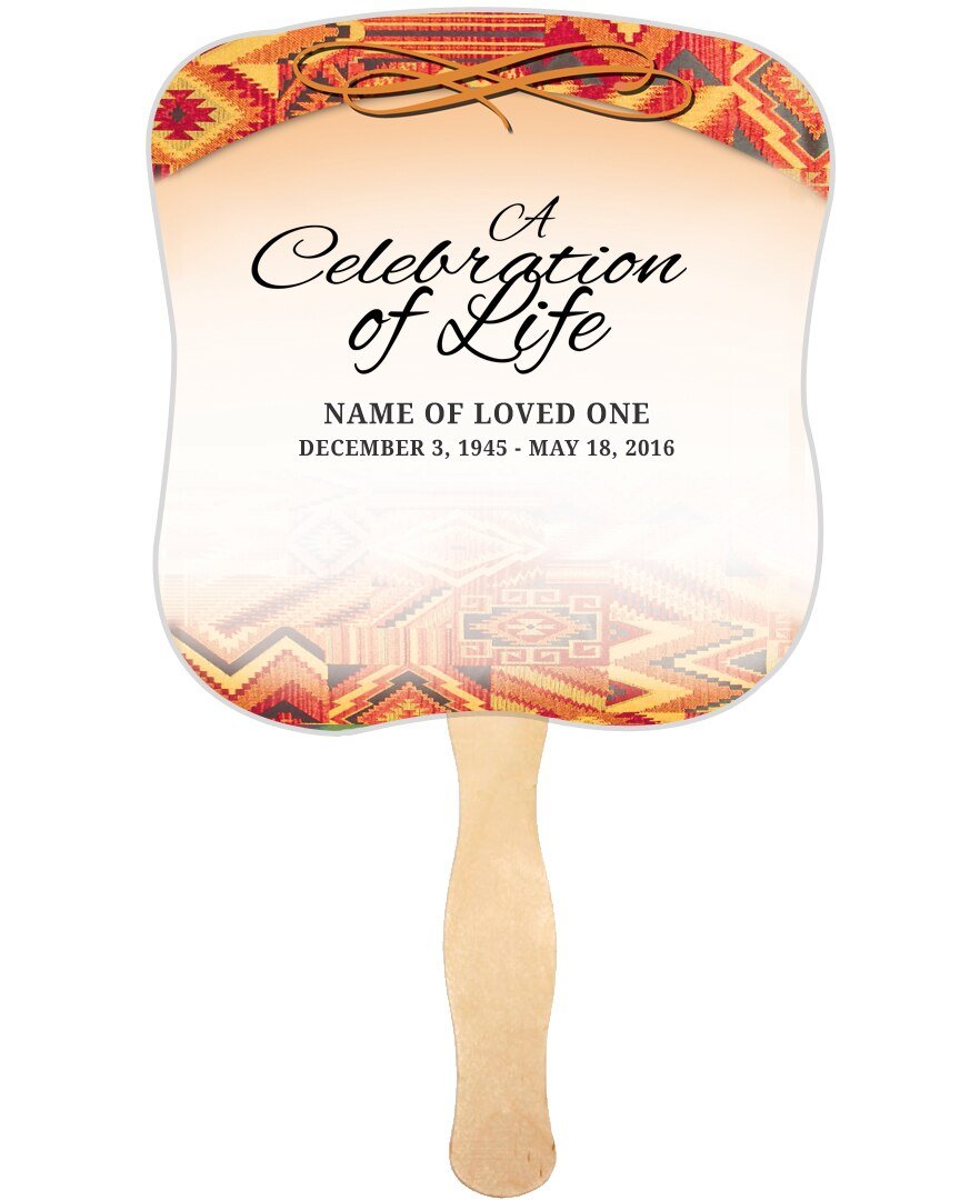 Impala Memorial Fan With Wooden Handle (Pack Of 10) - Celebrate Prints