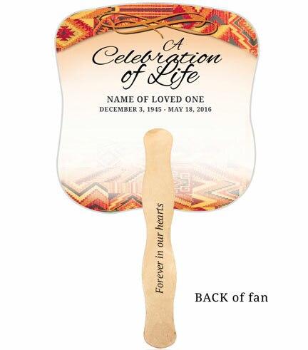 Impala Memorial Fan With Wooden Handle (Pack Of 10) - Celebrate Prints