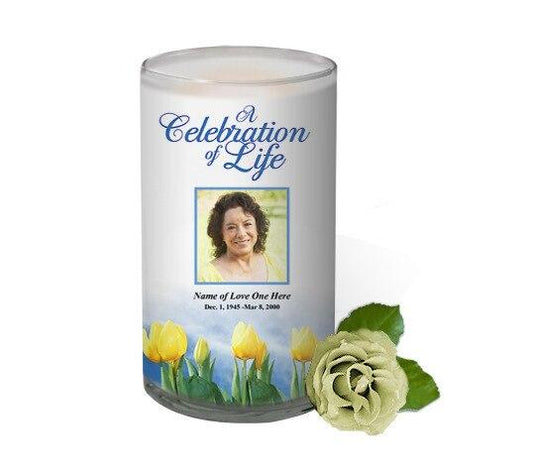 Inspire Personalized Glass Memorial Candle - Celebrate Prints