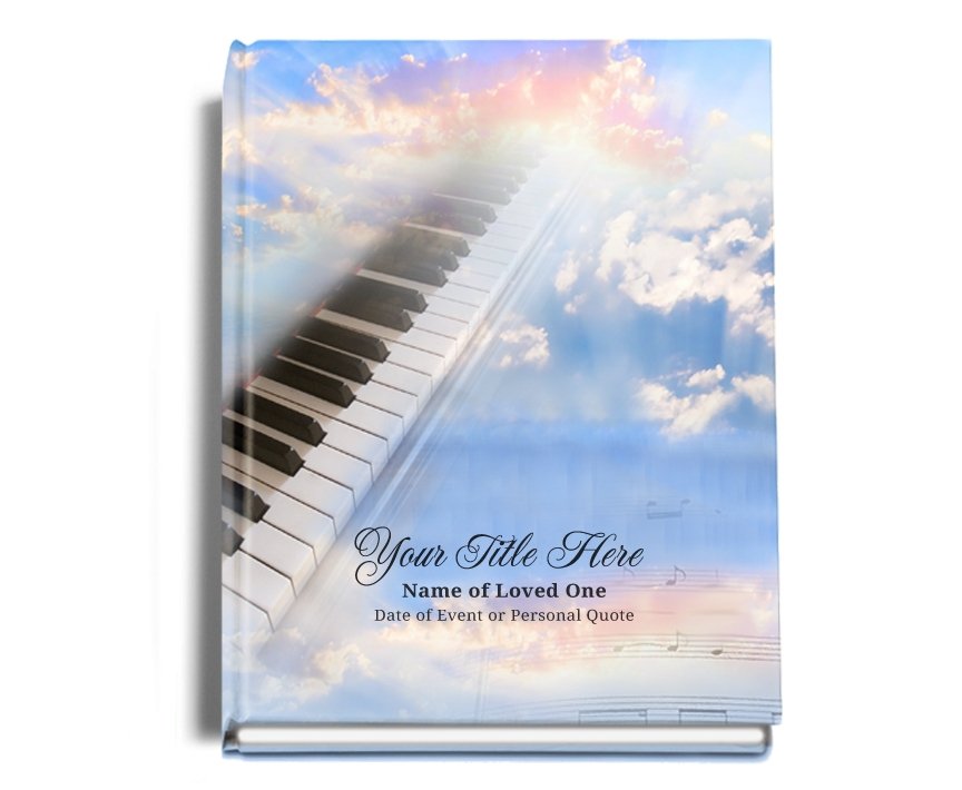 Ivory Perfect Bind Memorial Funeral Guest Book - Celebrate Prints