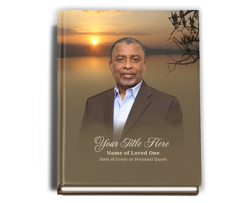 Kenya Perfect Bind Memorial Funeral Guest Book - Celebrate Prints