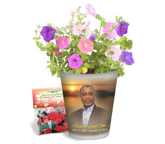 Kenya Personalized Memorial Ceramic Flower Pot - Celebrate Prints