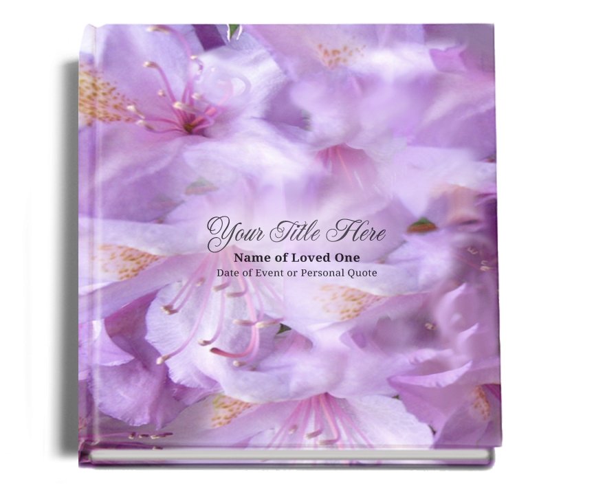 Lavender Perfect Bind Memorial Funeral Guest Book - Celebrate Prints