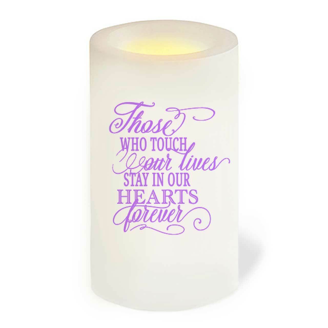 Lavender Personalized Flameless LED Memorial Candle - Celebrate Prints