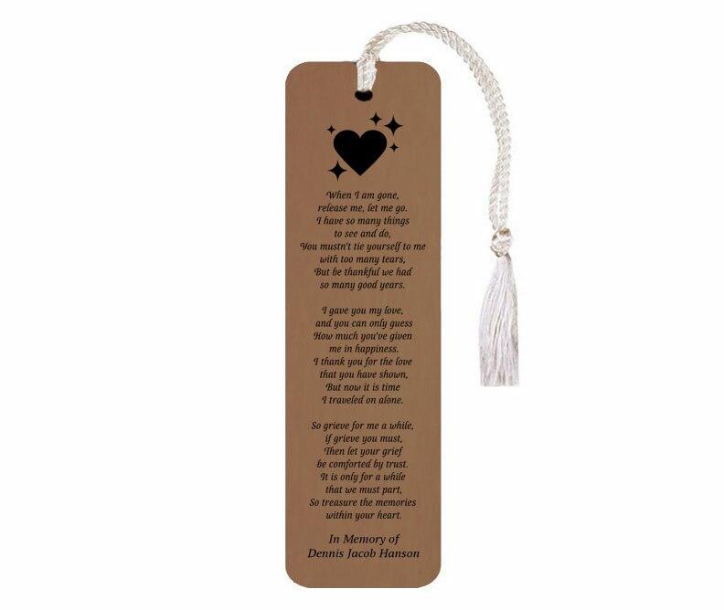 Leatherette Memorial Bookmark To Those Who Loved Me Poem - Celebrate Prints