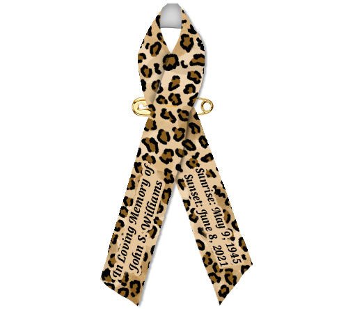 Leopard Memorial Awareness Ribbon - Pack of 10 - Celebrate Prints