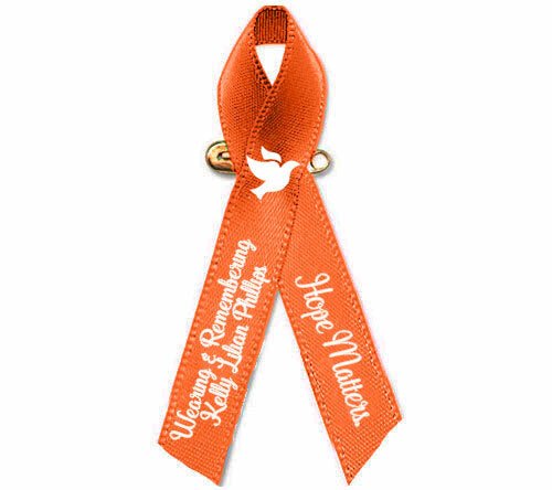 Leukemia, Kidney Cancer Ribbon Awareness (Orange) - Pack of 10 - Celebrate Prints