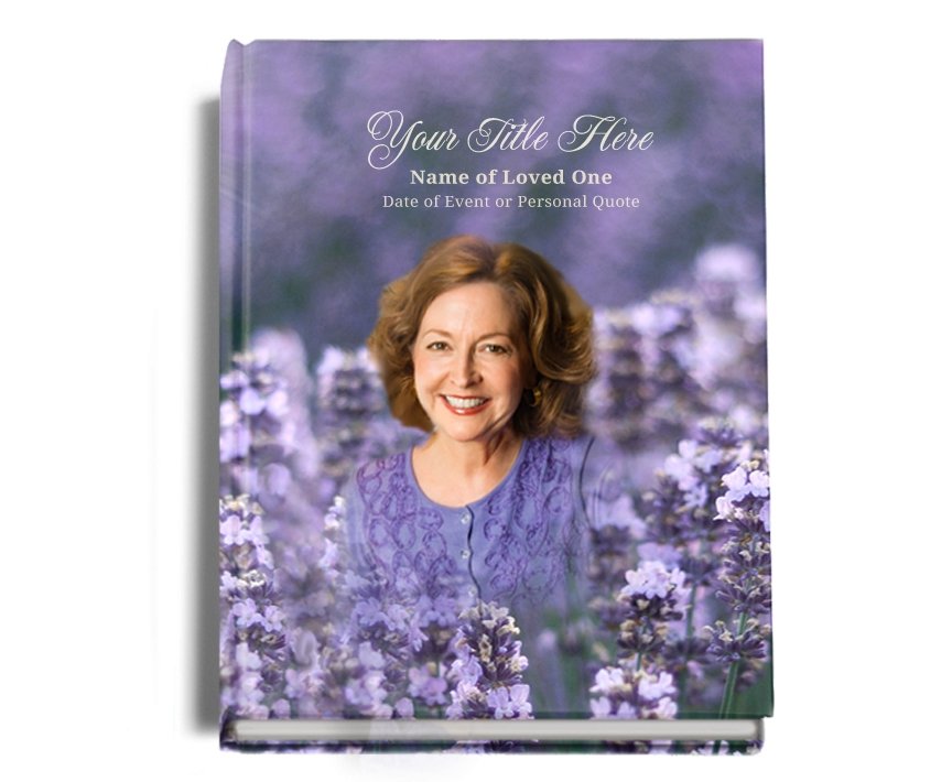 Lilac Perfect Bind Memorial Funeral Guest Book - Celebrate Prints