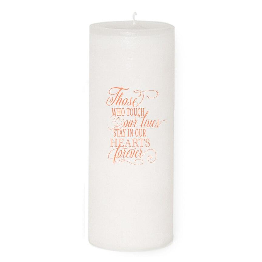 Lily Personalized Wax Pillar Memorial Candle - Celebrate Prints