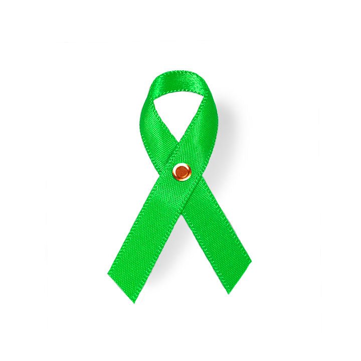 Lime Green Cancer Ribbon, Awareness Ribbons (No Personalization) - Pack of 10 - Celebrate Prints