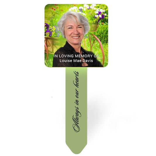 Lush Greens Personalized Memorial Garden Plant Stake - Celebrate Prints