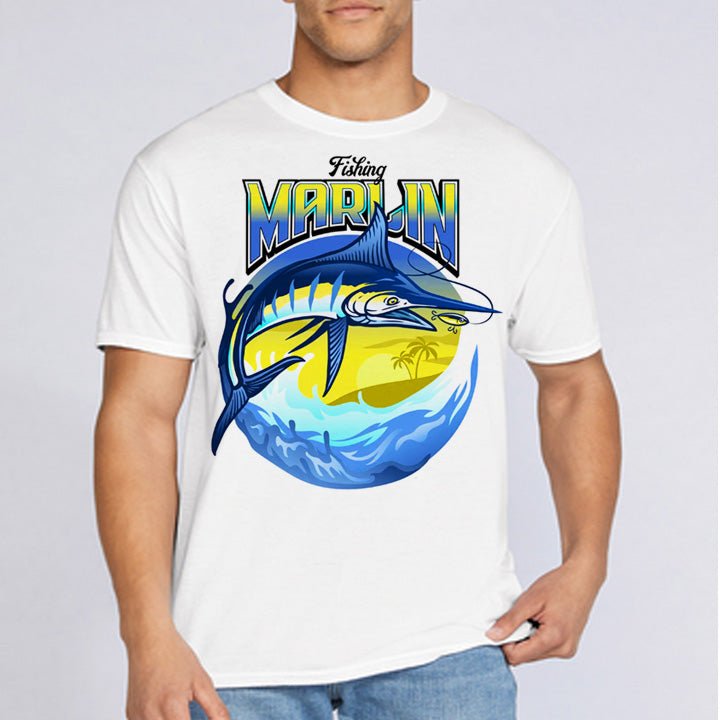 Marlin Fishing Fisherman T-Shirt - Celebrate Prints