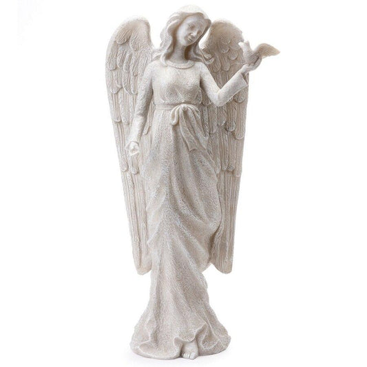 Memorial Angel with Bird Garden Figurine - Celebrate Prints