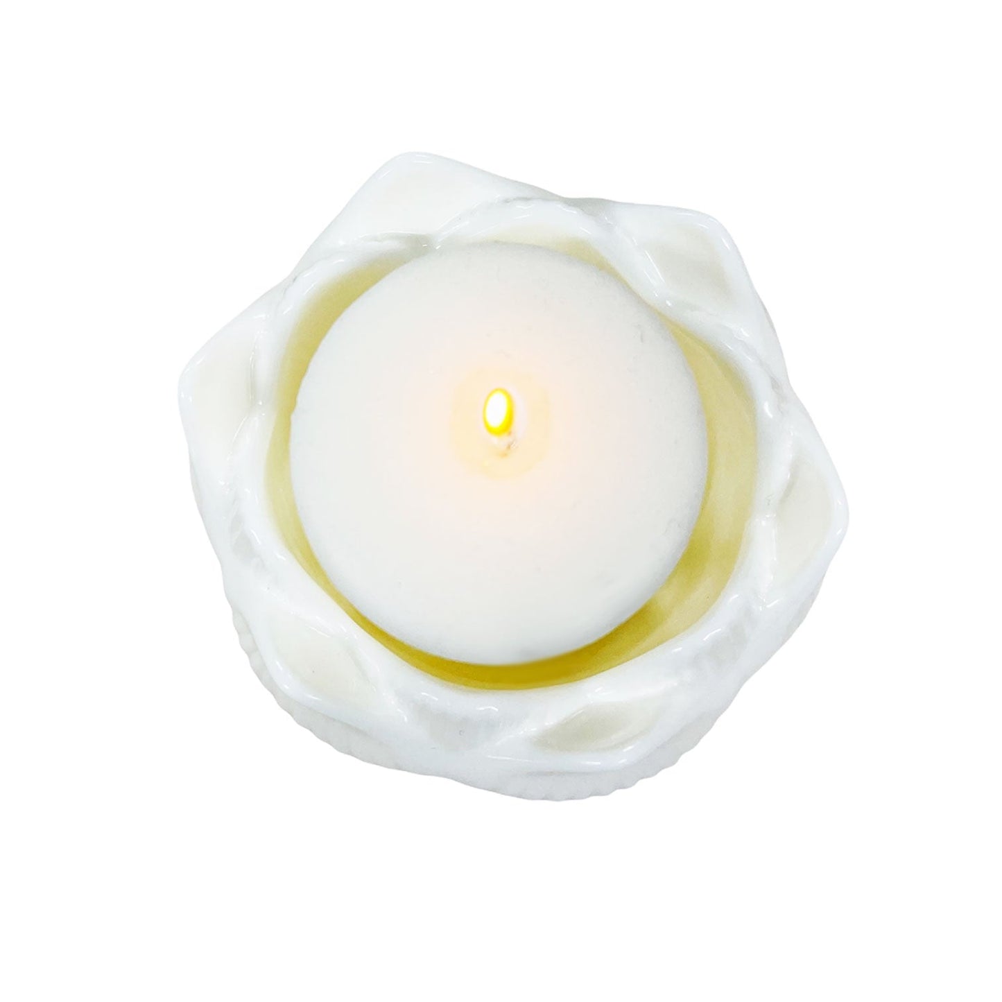 Memorial Flower Petals Votive Holder With Wax Candle - Celebrate Prints