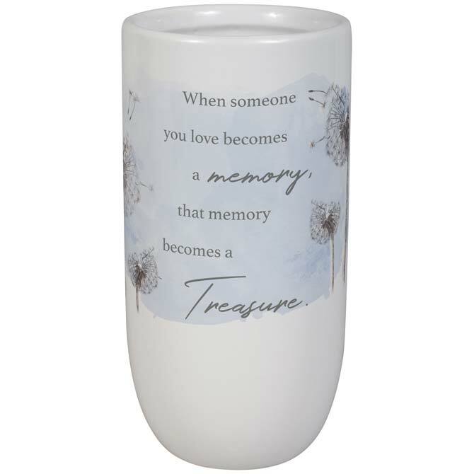 Memory Becomes Treasure Ceramic Memorial Vase - Celebrate Prints