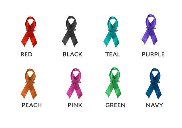 Mini Personalized Cancer Awareness Ribbons (Pack of 10) - Celebrate Prints