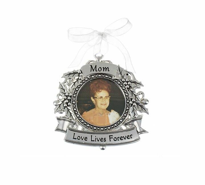 Mom Silver In Loving Memory Christmas Ornament - Celebrate Prints