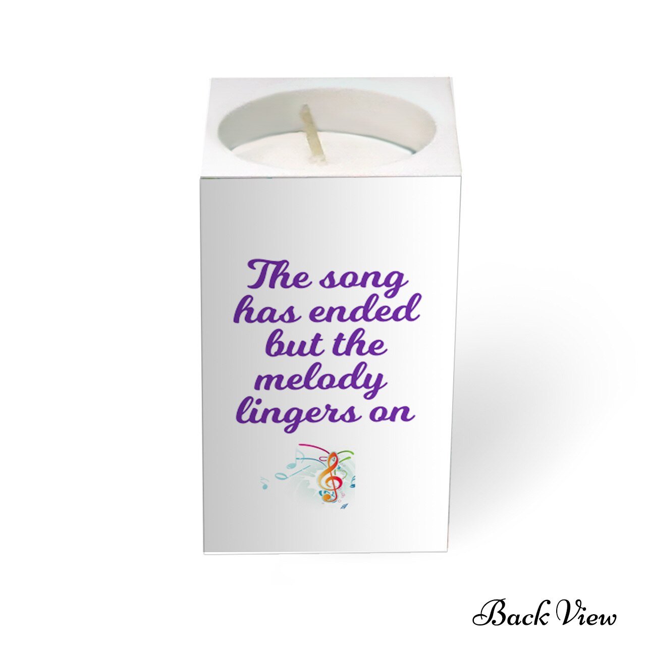 Musical Personalized Mini Memorial Tea Light Candle Holder - Celebrate Prints
