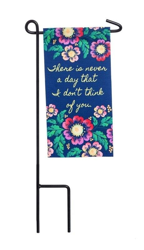 Never A Moment Mini Memorial Flag With Stand - Celebrate Prints