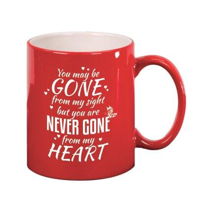 Never Gone From My Heart In Loving Memory Ceramic Mug - Celebrate Prints