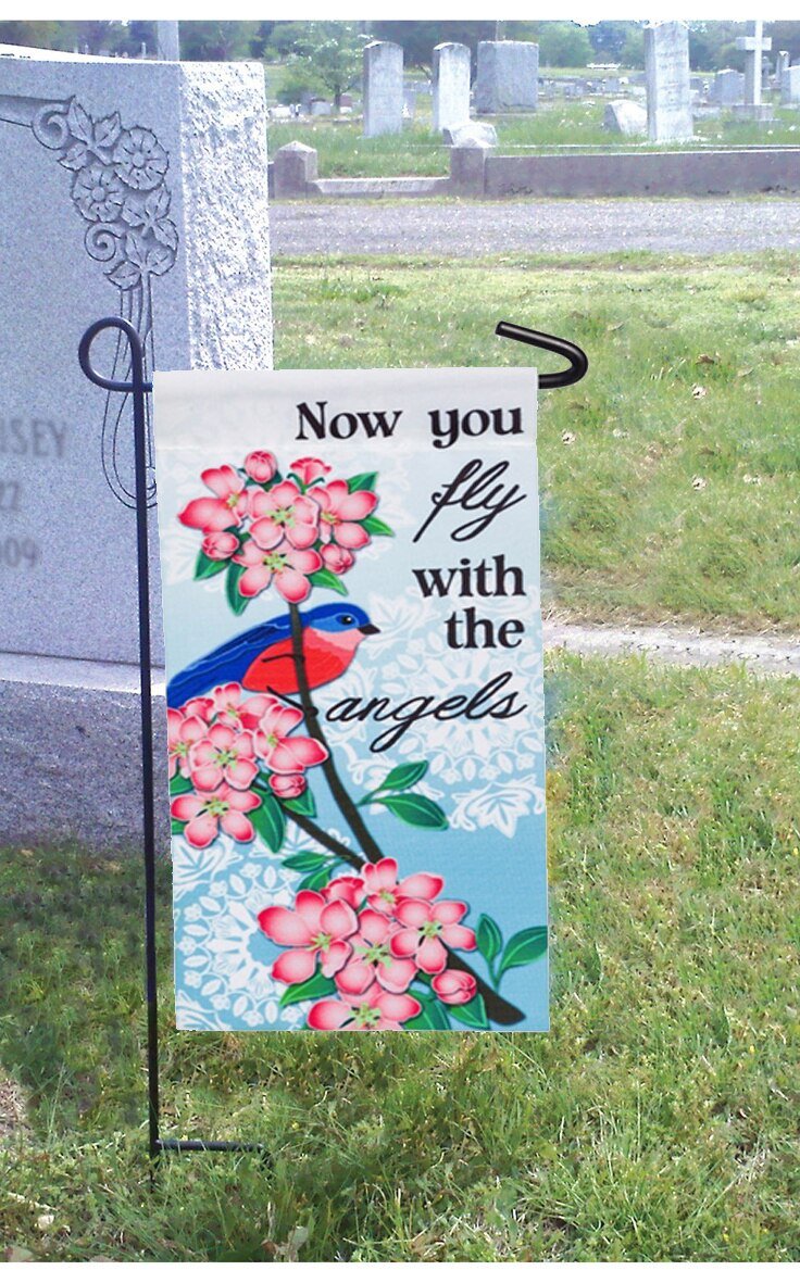 No Longer By My Side Garden or Cemetery Flag - Celebrate Prints