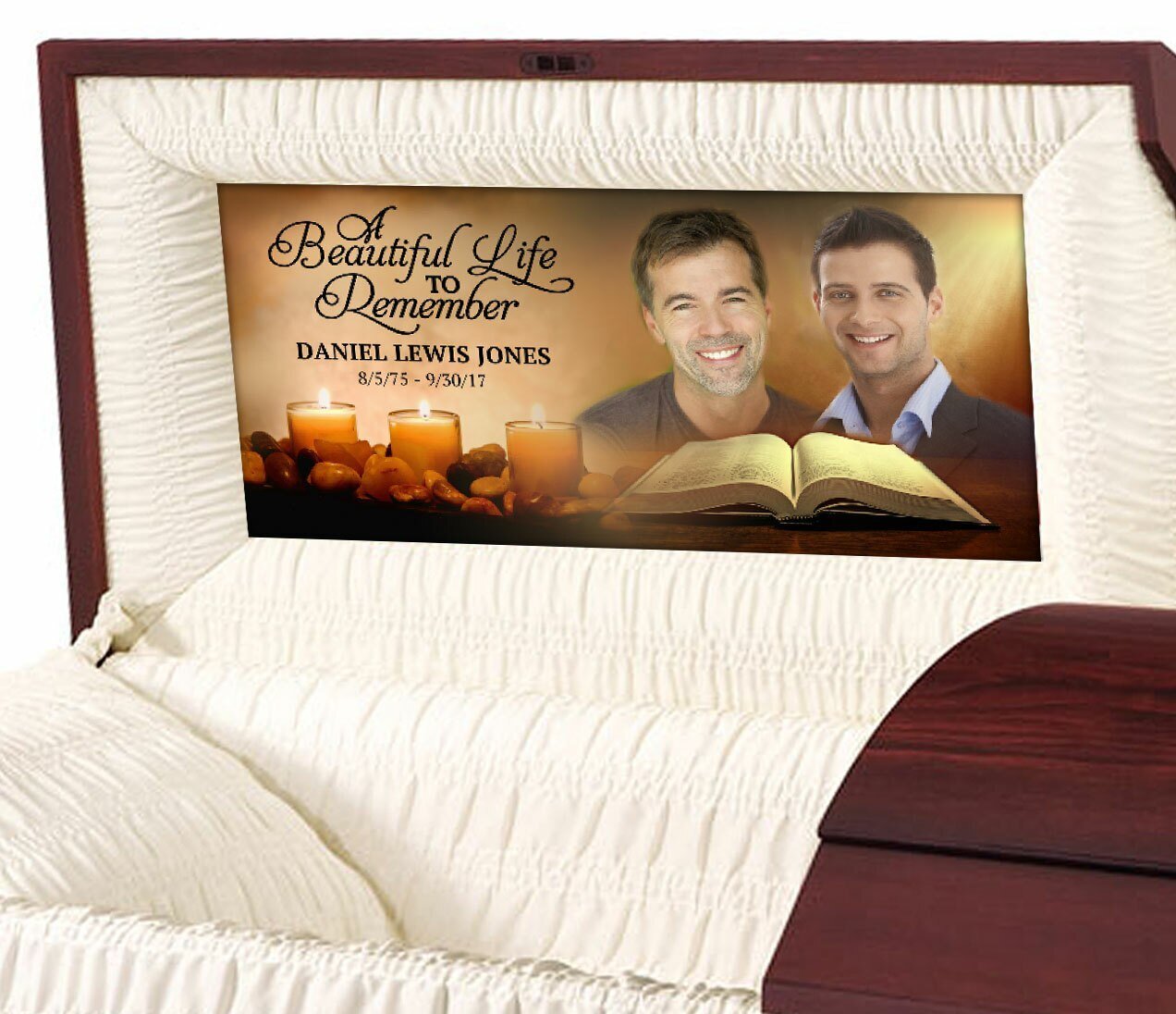 Open Bible Casket Head Panel Insert - Celebrate Prints