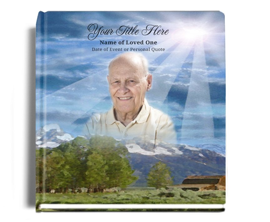 Outdoor Perfect Bind Memorial Funeral Guest Book - Celebrate Prints