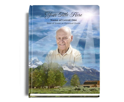 Outdoor Perfect Bind Memorial Funeral Guest Book - Celebrate Prints