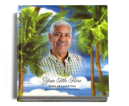 Paradise Perfect Bind Memorial Funeral Guest Book - Celebrate Prints