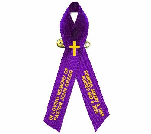 Pastor Religious Faith Based Personalized Awareness Ribbon - Pack of 10 - Celebrate Prints