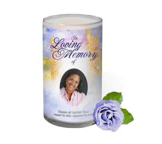 Pathway Personalized Glass Memorial Candle - Celebrate Prints