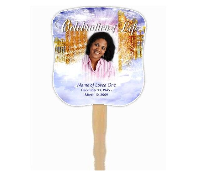 Pathway Personalized Hour Glass Memorial Fan (Pack of 10) - Celebrate Prints