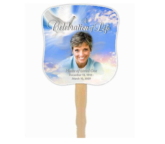 Peace Personalized Hour Glass Memorial Fan (Pack of 10) - Celebrate Prints